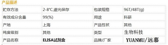 上海远慕生物有限公司ELISA试剂盒