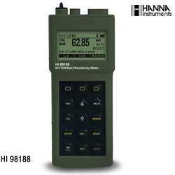 HI98188便携式高精度电导率/电阻率/TDS/NaCL/温度测定仪