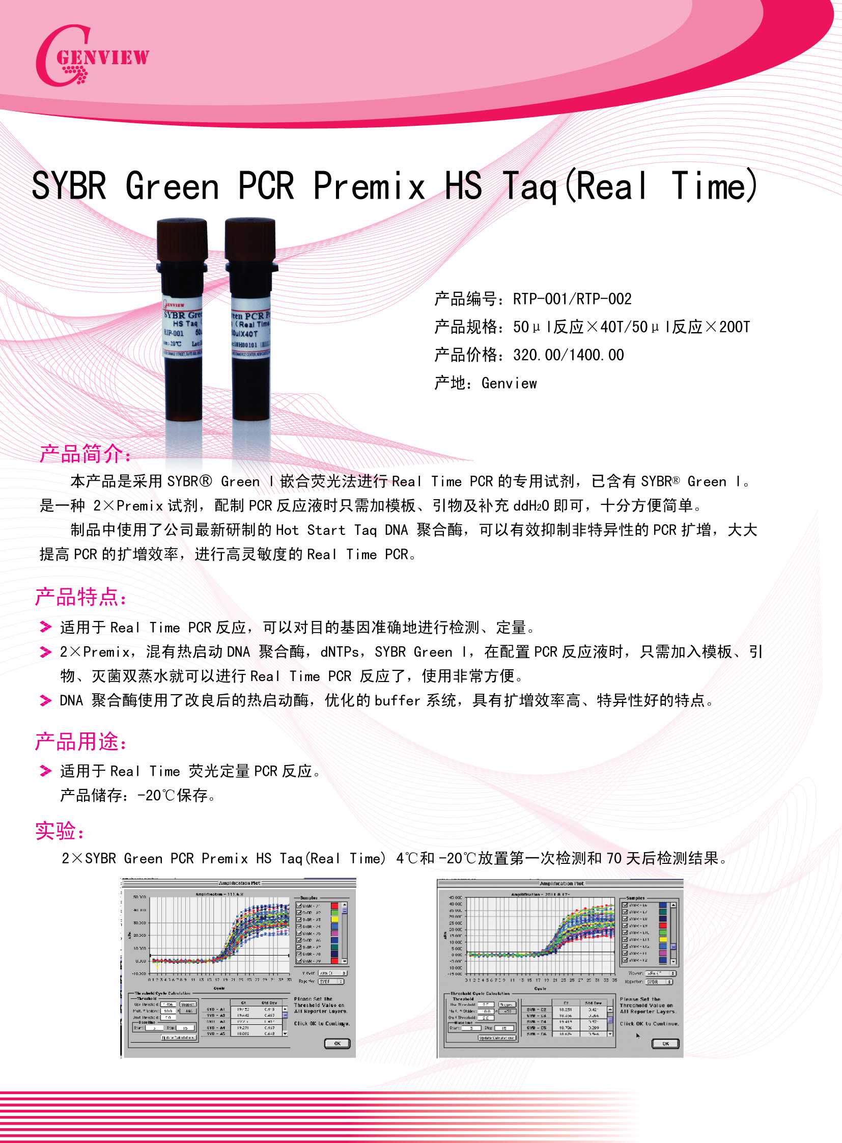 SYBR Green PCR Premix HS Taq(Real Time)