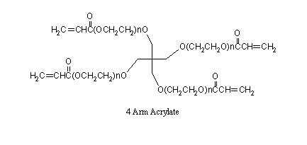 4ARM-PEG-ACRL，四臂-聚乙二醇-丙烯酸，4arm-PEG-Acrylate，分子量：1000Da