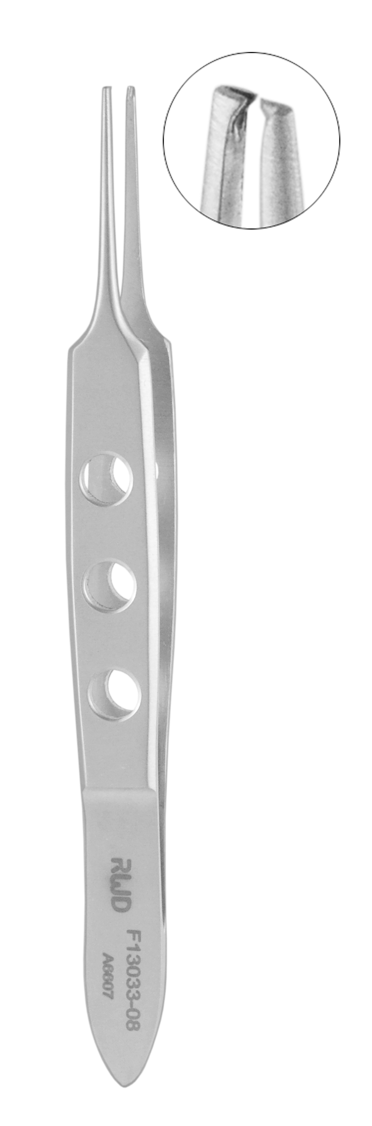 BISHOP-HARMON 1x2齿组织镊-直/齿宽0.70mm/8.5cm