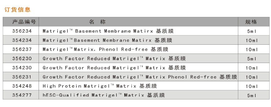 Corning Matrigel基底膜基质