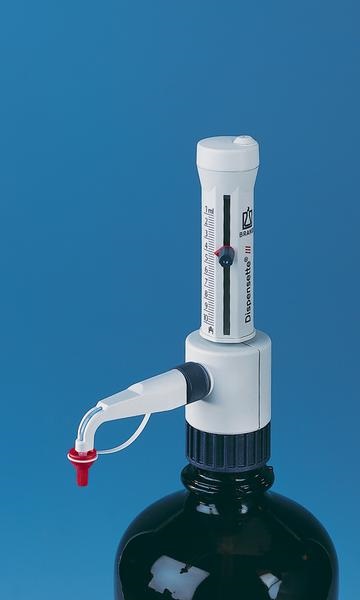 Dispensette III瓶口分液器，游标可调型，10-100 ml，含有SafetyPrime安全回流阀