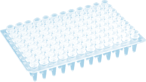 96孔PCR板12条8盖/独立包装,无菌
