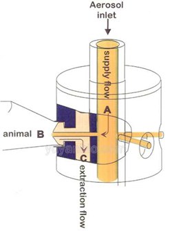 大鼠口鼻吸入染毒塔，动物呼吸给药器，动物气雾给药器