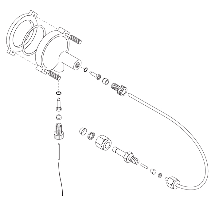 Cross-Flow II Nebulizer Argon Ferrule - TBG 1/8 Tefze  09920515l