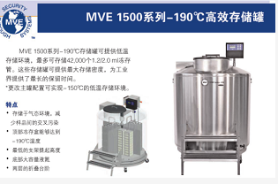 MVE 1500系列-190℃高效存储罐低温样品 存储设备