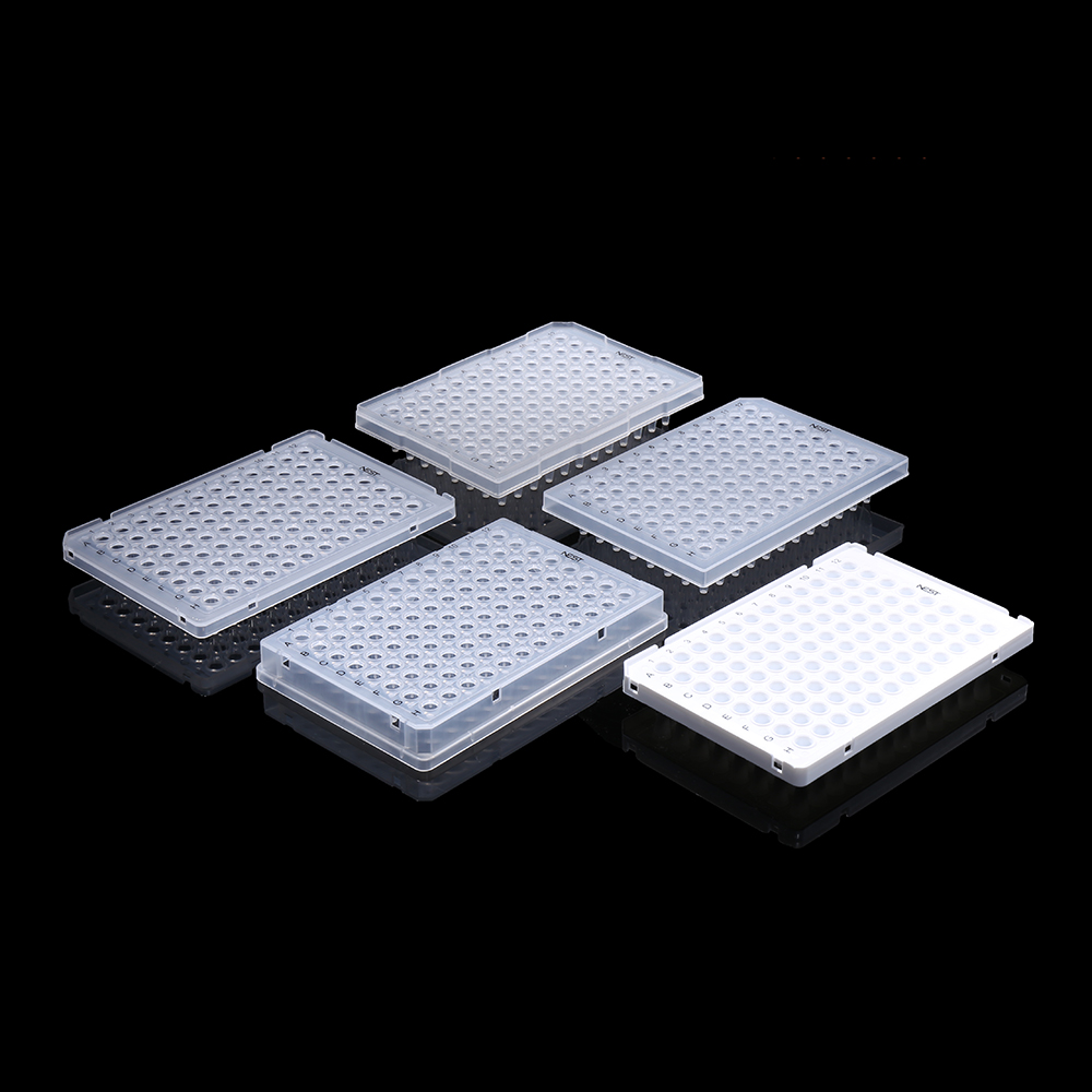 0.2 mL PCR96孔板，无裙边，高孔缘，透明，H12切角