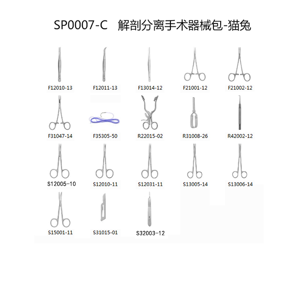 解剖分离手术器械包-猫兔