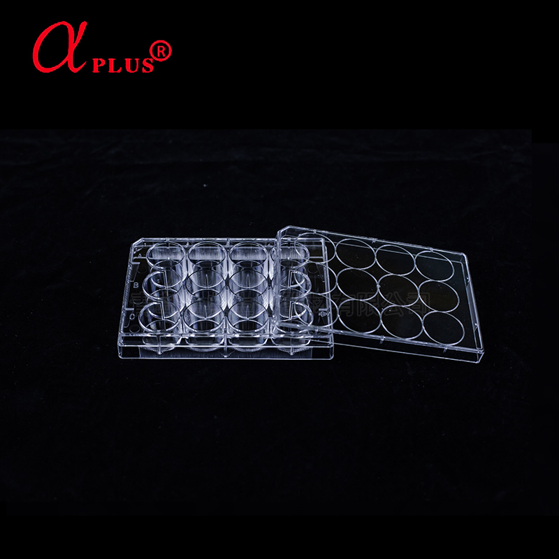 厂家批发12孔悬浮细胞培养板超低吸附平底带盖独立包装实验室