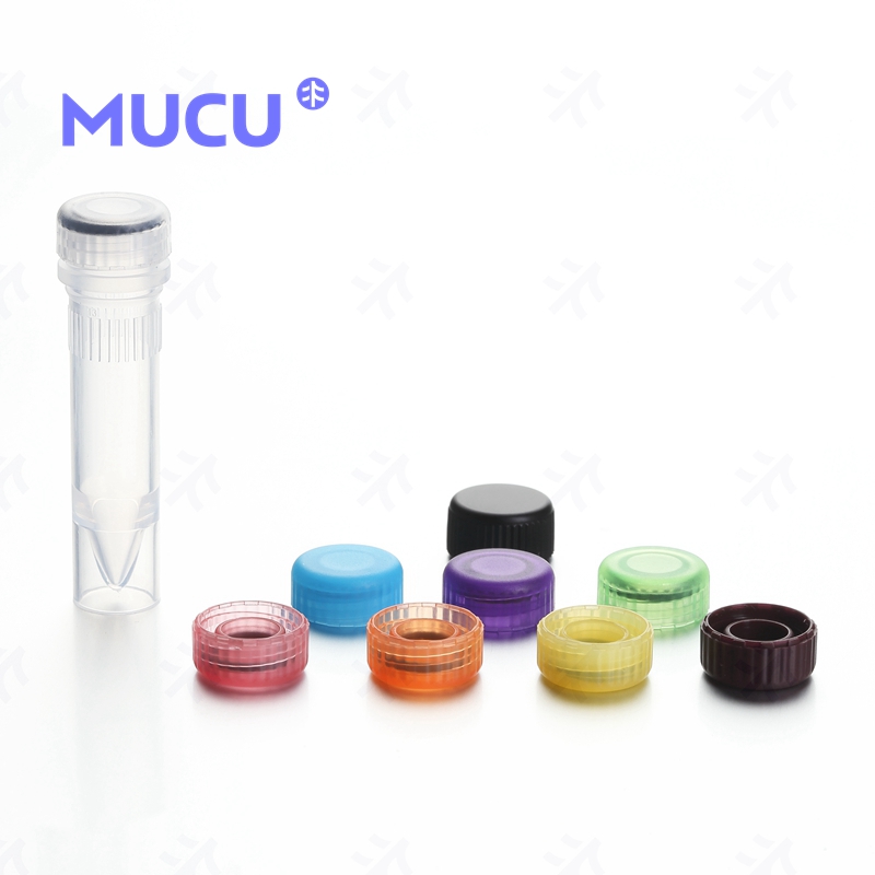 MUCU 1.5ml，可站立，透明色管盖，透明色管身，管盖一体，盒装灭菌