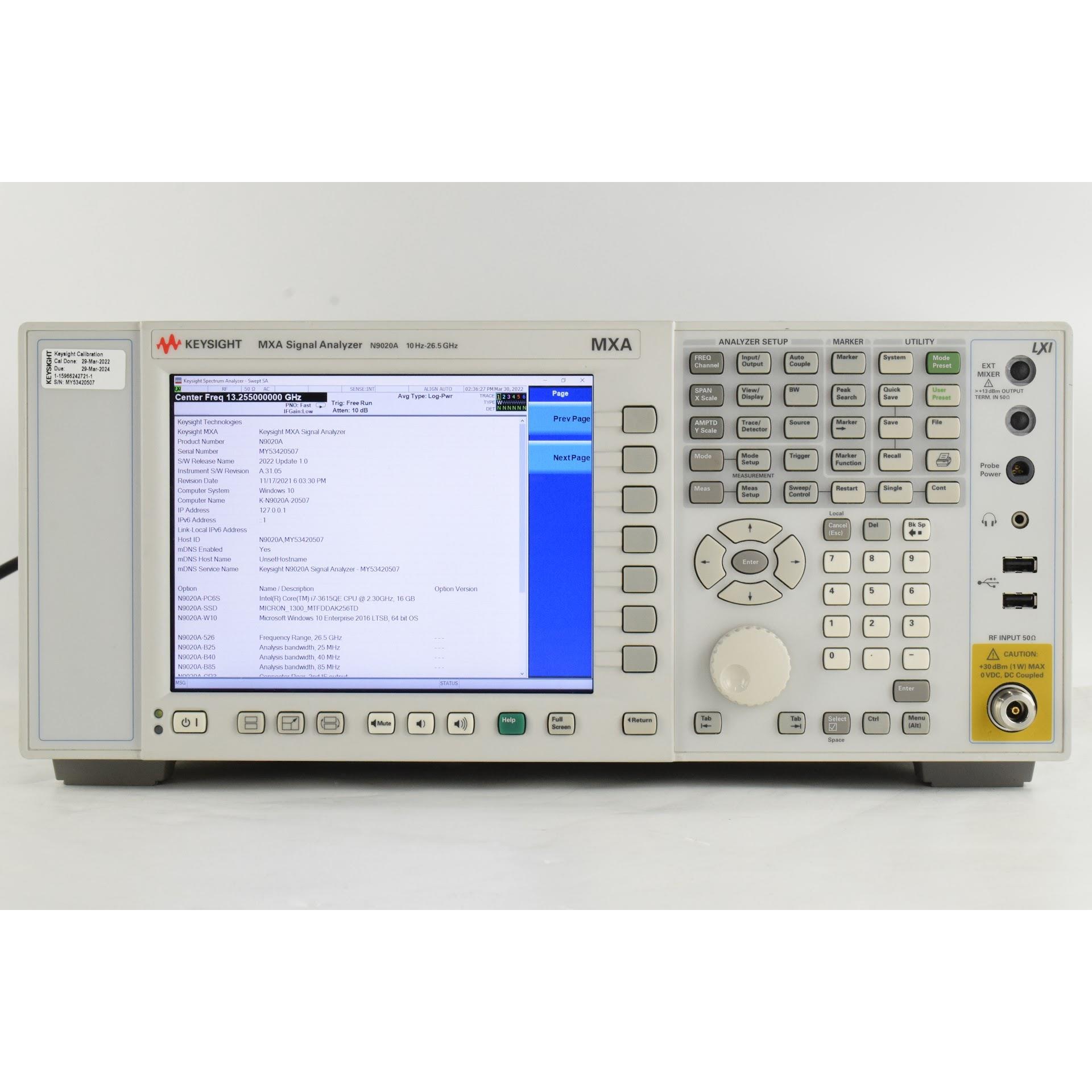 是德科技Keysight N9020A信号分析仪26.5GHz