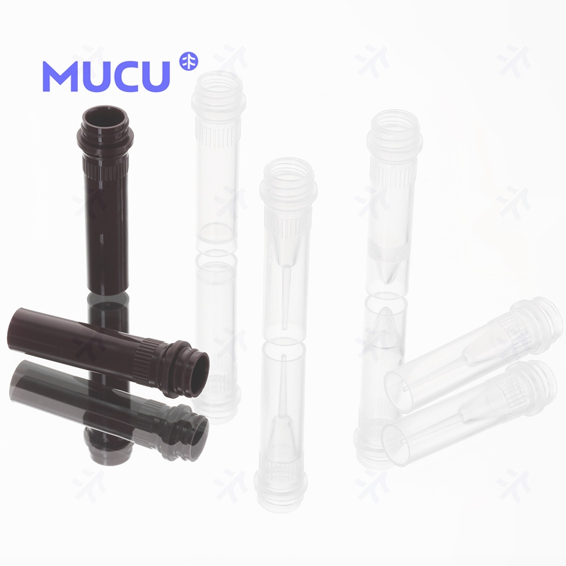 MUCU 0.5ml，木兰色可站立管身，木兰色管盖，管盖一体，盒装灭菌 50个/袋, 10袋/盒，4盒/箱