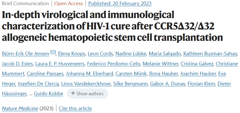 Nat Med：令人期待！新研究报道了第三名HIV治愈患者