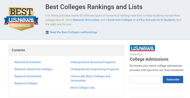 世界五大高校排名榜单分析